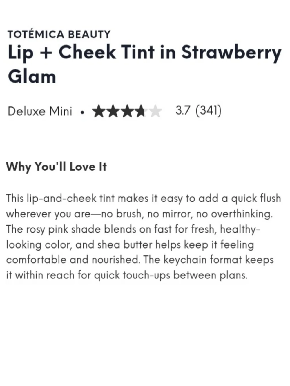 🎉3•$13/4•$16🎉 TOTEMICA BEAUTY Dolce Bloom Lip & Cheek Tint In Strawberry Glam